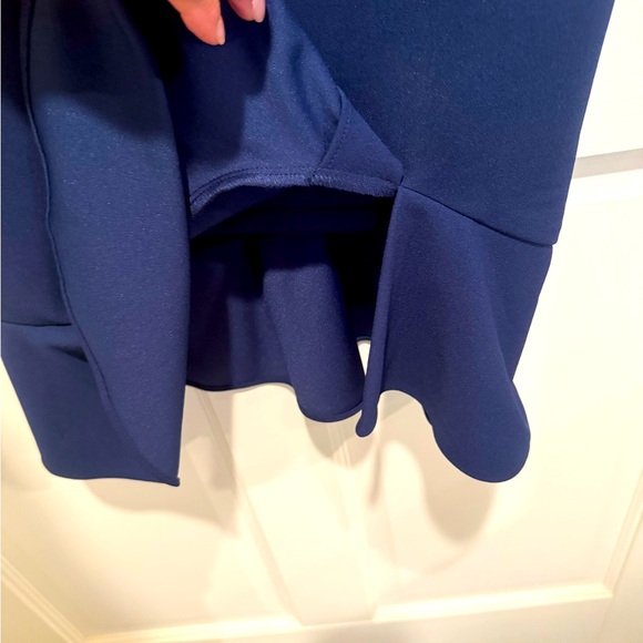 Betsey Johnson NWT Size 4 Elegant Blue Cap Sleeve Fitted Party Midi Dress (0546) - Picture 8 of 14